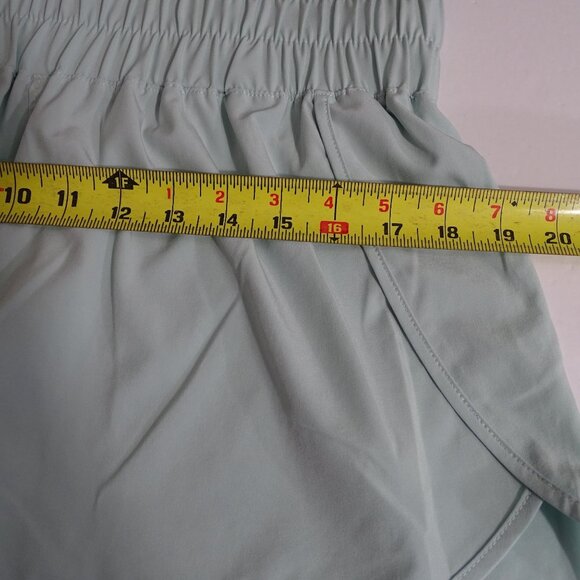 Vanilla Star Light Green High-Waisted Shorts Women Size L Athletic Active Wear - Picture 8 of 9